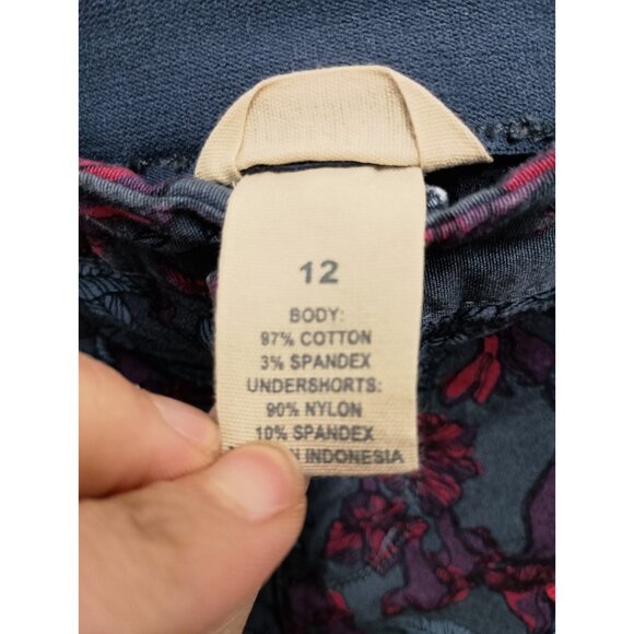 Duluth Trading Co Womens Skort Size 12 Gray Floral Outdoor Hiking Sports - Picture 6 of 9